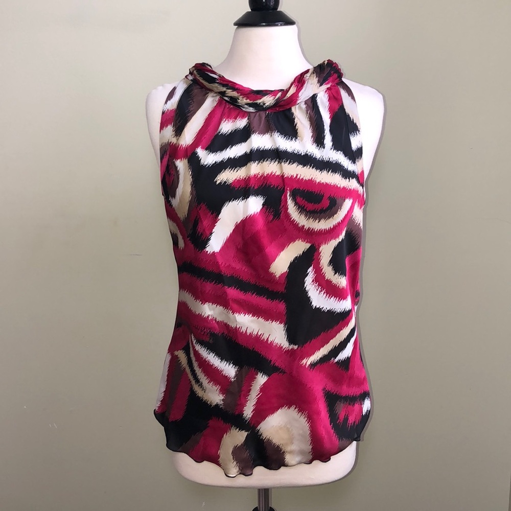 High Neck Silky Blouse